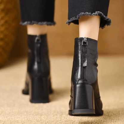 Jessica Luxury Mid-Heel Ankle Boots