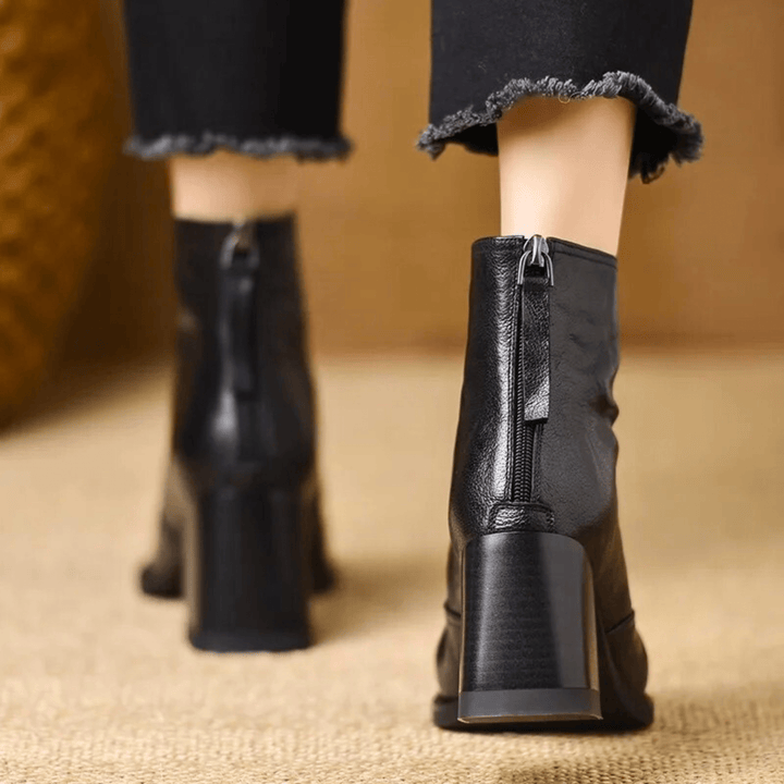 Jessica Luxury Mid-Heel Ankle Boots