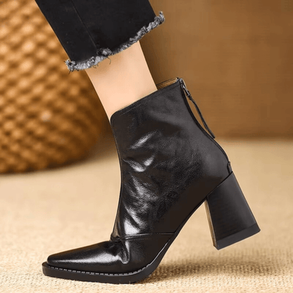 Jessica Luxury Mid-Heel Ankle Boots