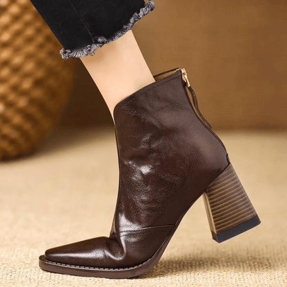 Jessica Luxury Mid-Heel Ankle Boots