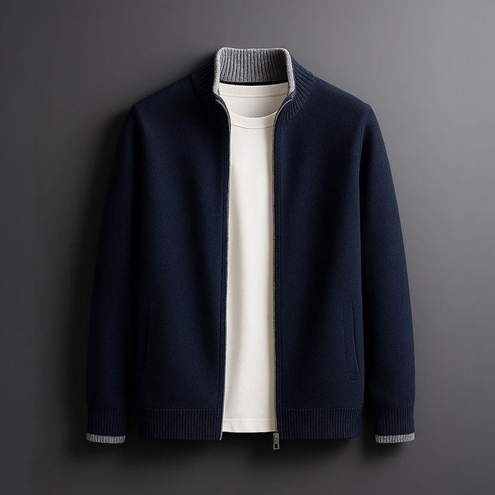 Harvey™ | Elegant Wool Zip Cardigan