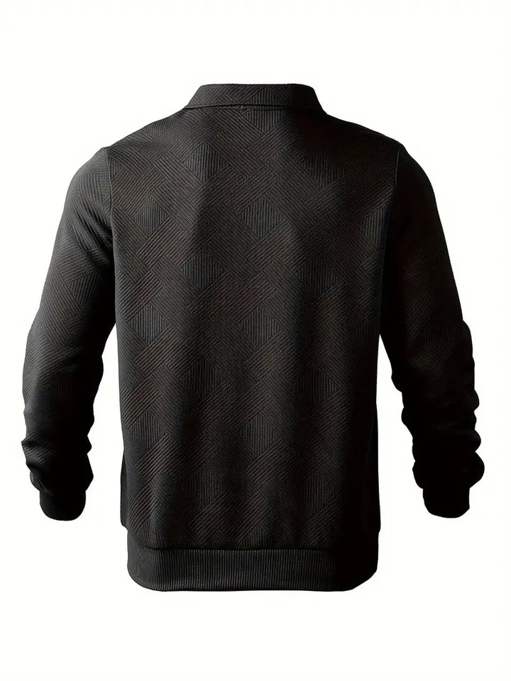 Didier™ | Vintage Zip-Up Sweater with Geometric Design